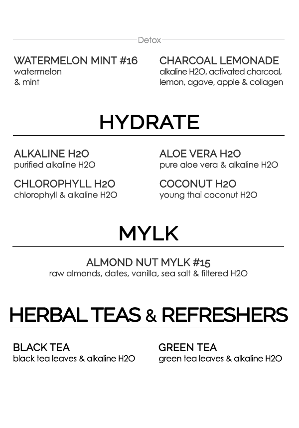 Immunity Juices Post workout smoothies + shots + acai + superfoods