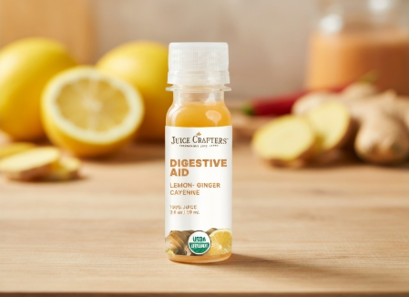 Digestive Aid cold-pressed wellness shot — Lemon, Ginger & Cayenne Pepper