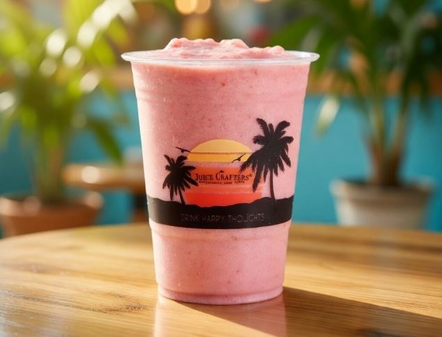East West cold-pressed cold-pressed smoothie — Banana, Strawberry & Cold-Pressed Apple Juice