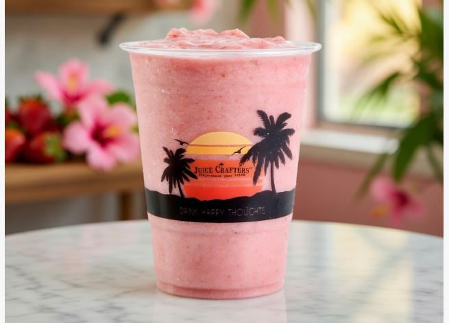 FEB | Love Potion cold-pressed smoothie of the month — Apple Juice, Strawberry, Banana, Walnuts, Maca Powder & Pineapple