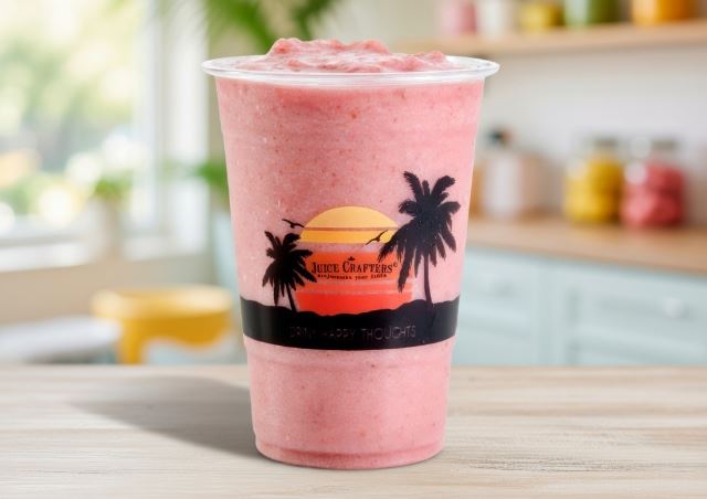 SEP | U Like Um cold-pressed smoothie of the month — Almond Milk, Strawberries, Dates, Banana & Vanilla